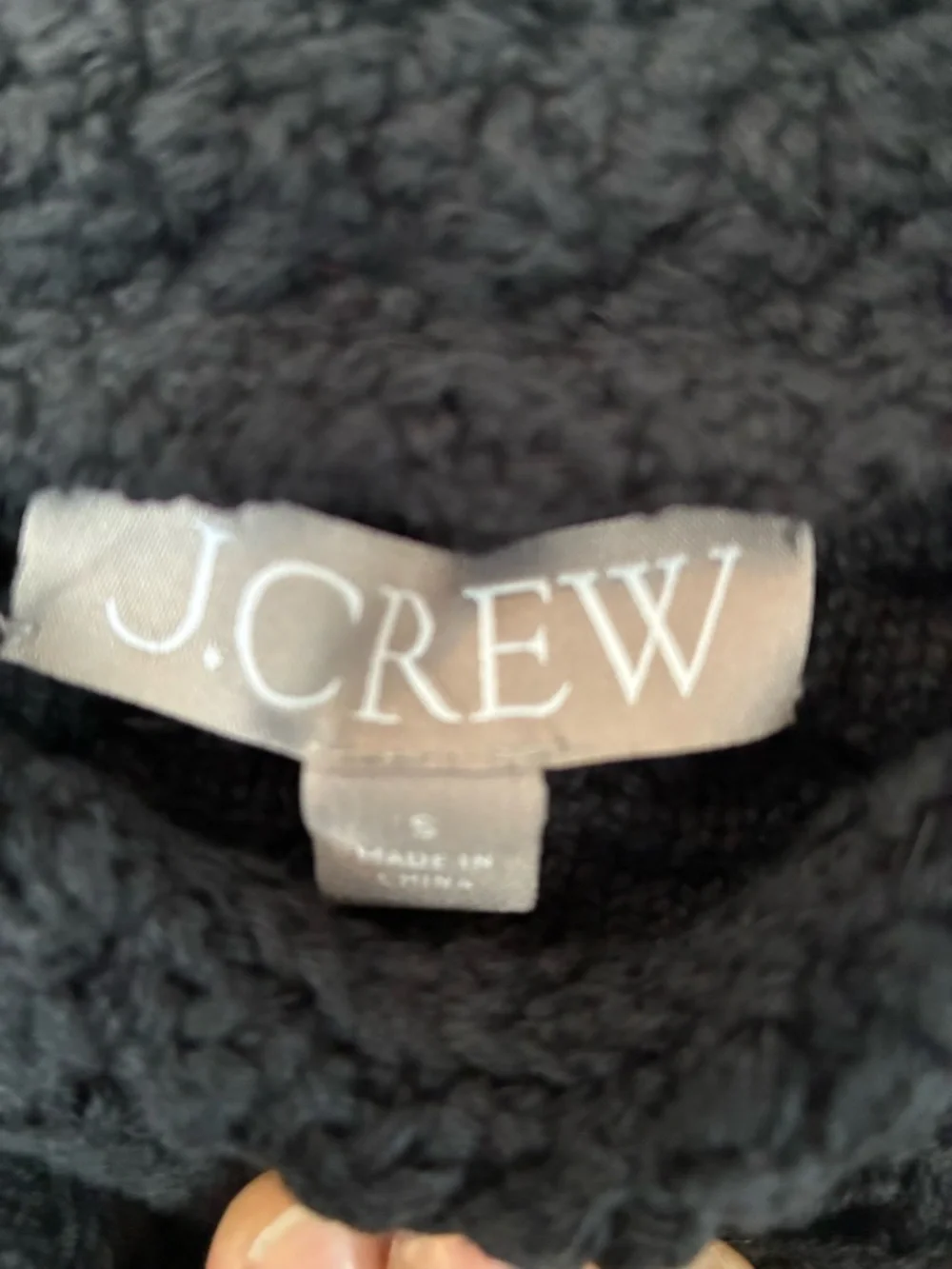 NWT J.Crew Black Crochet Ruffle Tank Small